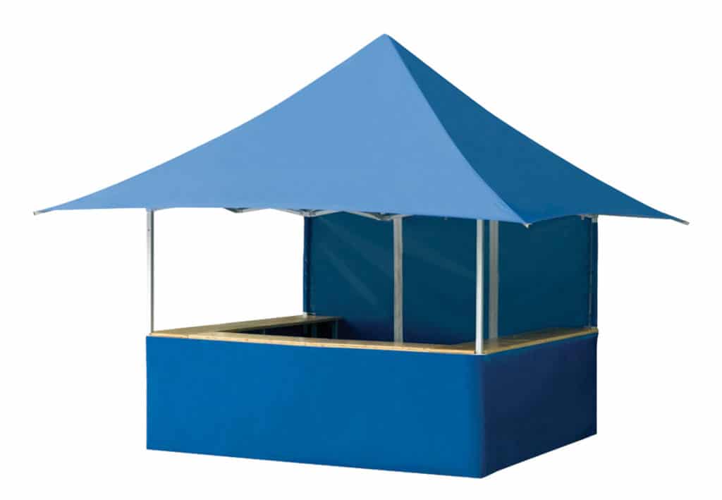 Gazebo pieghevole Qualytent Shop blu banco tenda 01 Gazebo pieghevole Qualytent Shop blu banco tenda 01