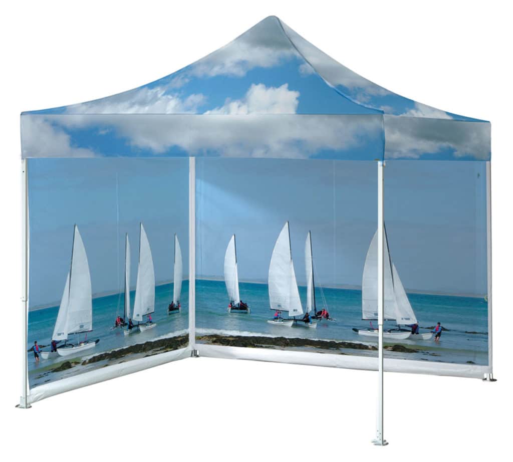 Qualytent Big Print – mare azzurro – 01 Qualytent Big Print - Meer blau - 01